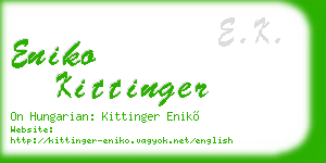 eniko kittinger business card